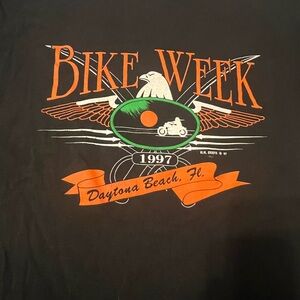 #1661. Fashion Victim Vintage Single Stitch 1997 Bike Week T-Shirt. Size XL